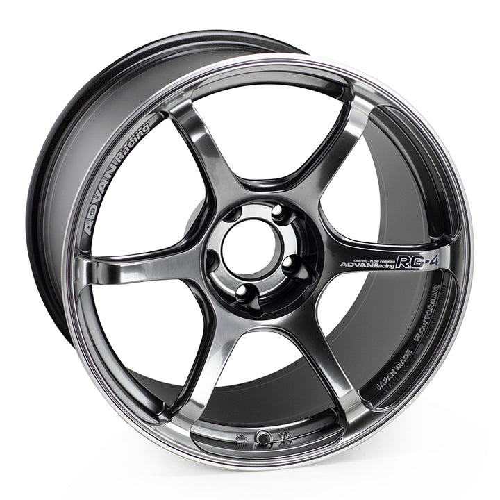 Advan RG-4 Wheel (GTR Face) - 18x8.5 +44 5x100 (Racing Hyper Black & Ring)