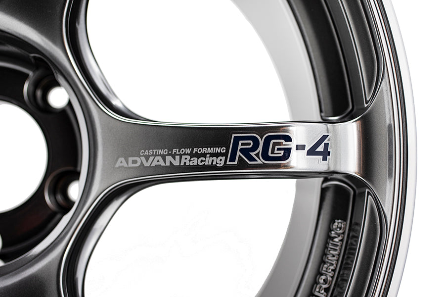 Advan RG-4 Wheel (GTR Face) - 18x8.5 +44 5x100 (Racing Hyper Black & Ring)
