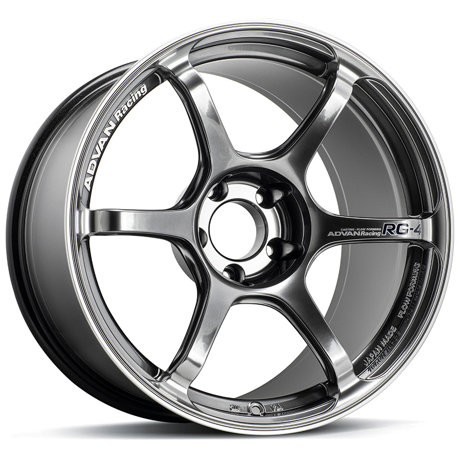 Advan RG-4 Wheel (GTR Face) - 18x8.5 +44 5x100 (Racing Hyper Black & Ring)