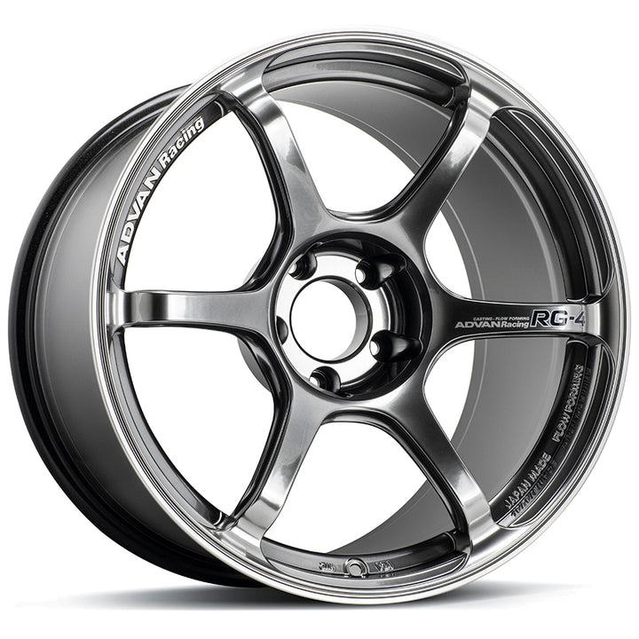 Advan RG-4 Wheel (GTR Face) - 18x8.5 +44 5x100 (Racing Hyper Black & Ring)