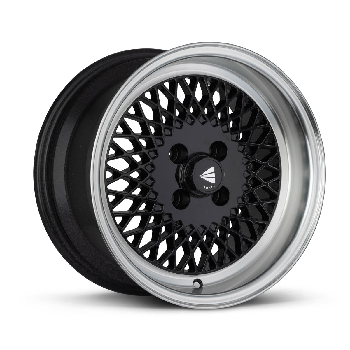 ENKEI メッシュ 15インチ Enkei ENKEI92 15x7 +38 4x100 72.6CB - Black w/ Machine Lip – Jspec
