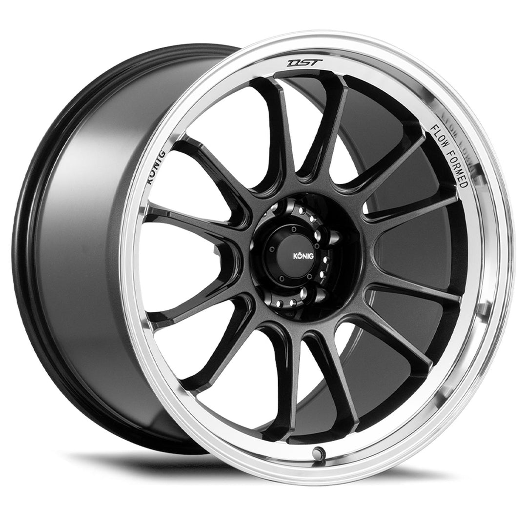 Konig Hypergram 17x9 +40 5x100 73.1CB - Metallic Carbon w/ Machined Lip