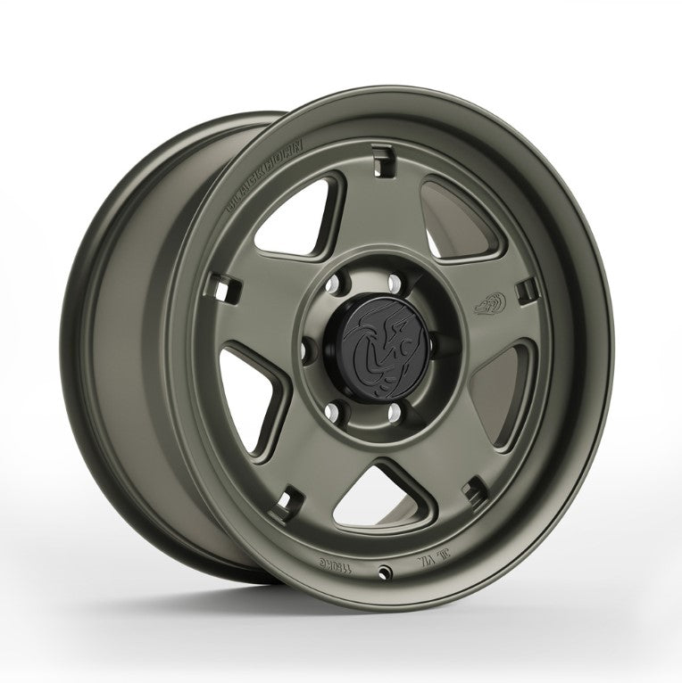 Blackhorn NS5 17x9 -12 6x139.7 106.1CB - Olive Drab Green (ODG)