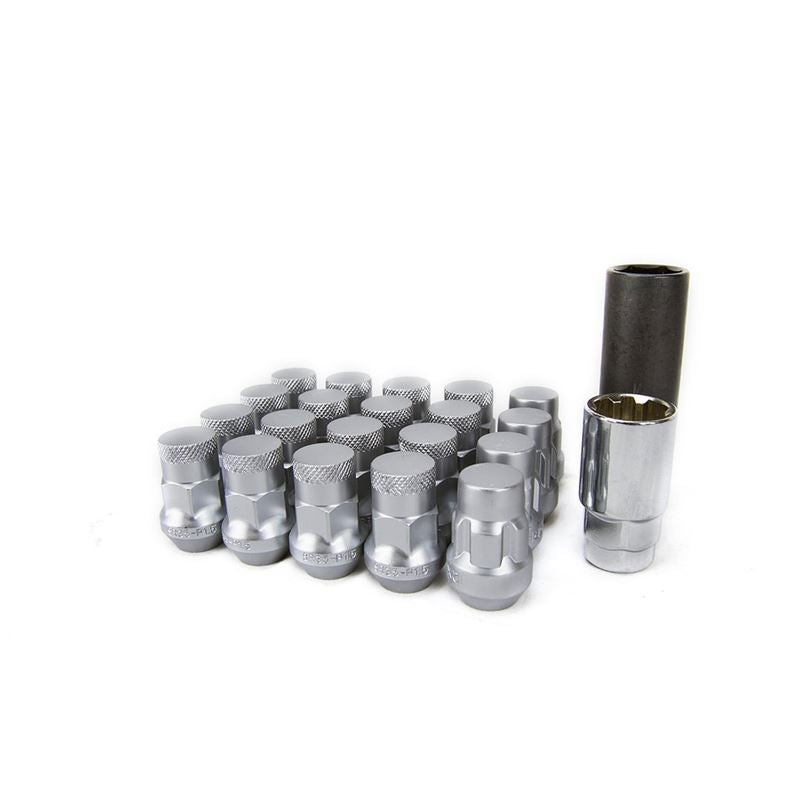 Muteki SR35 Extended Closed Ended Wheel Tuner Lug Nuts – Chrome Silver 12x1.25mm