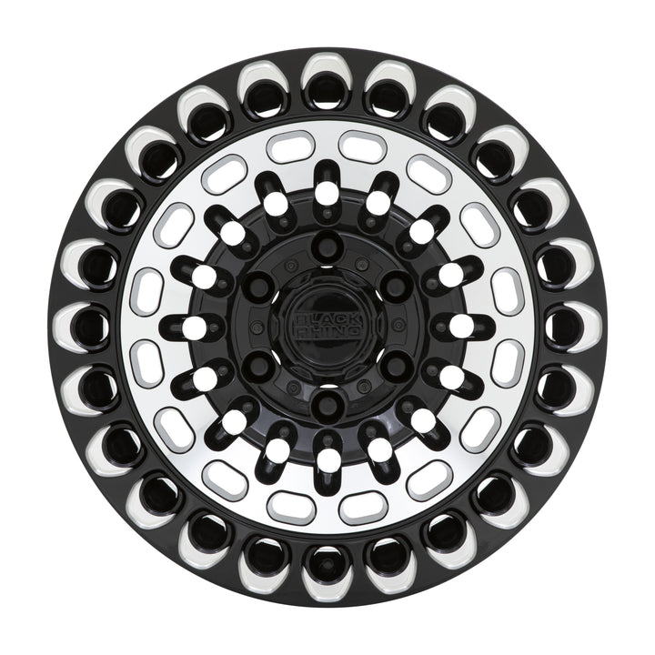 Black Rhino Labyrinth Gloss Black w/ Machined Face & Milling