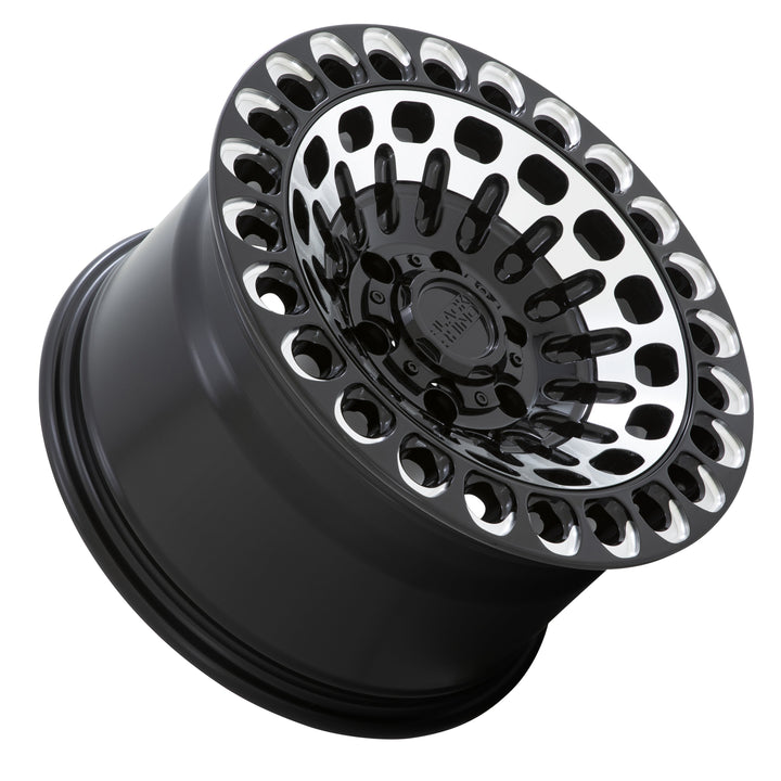 Black Rhino Labyrinth Gloss Black w/ Machined Face & Milling