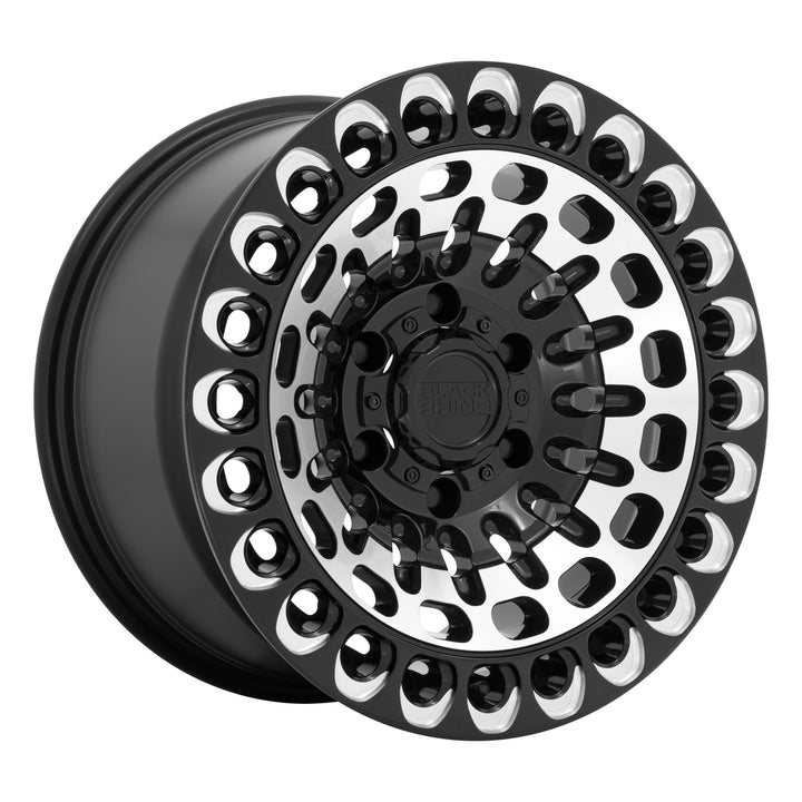 Black Rhino Labyrinth Gloss Black w/ Machined Face & Milling