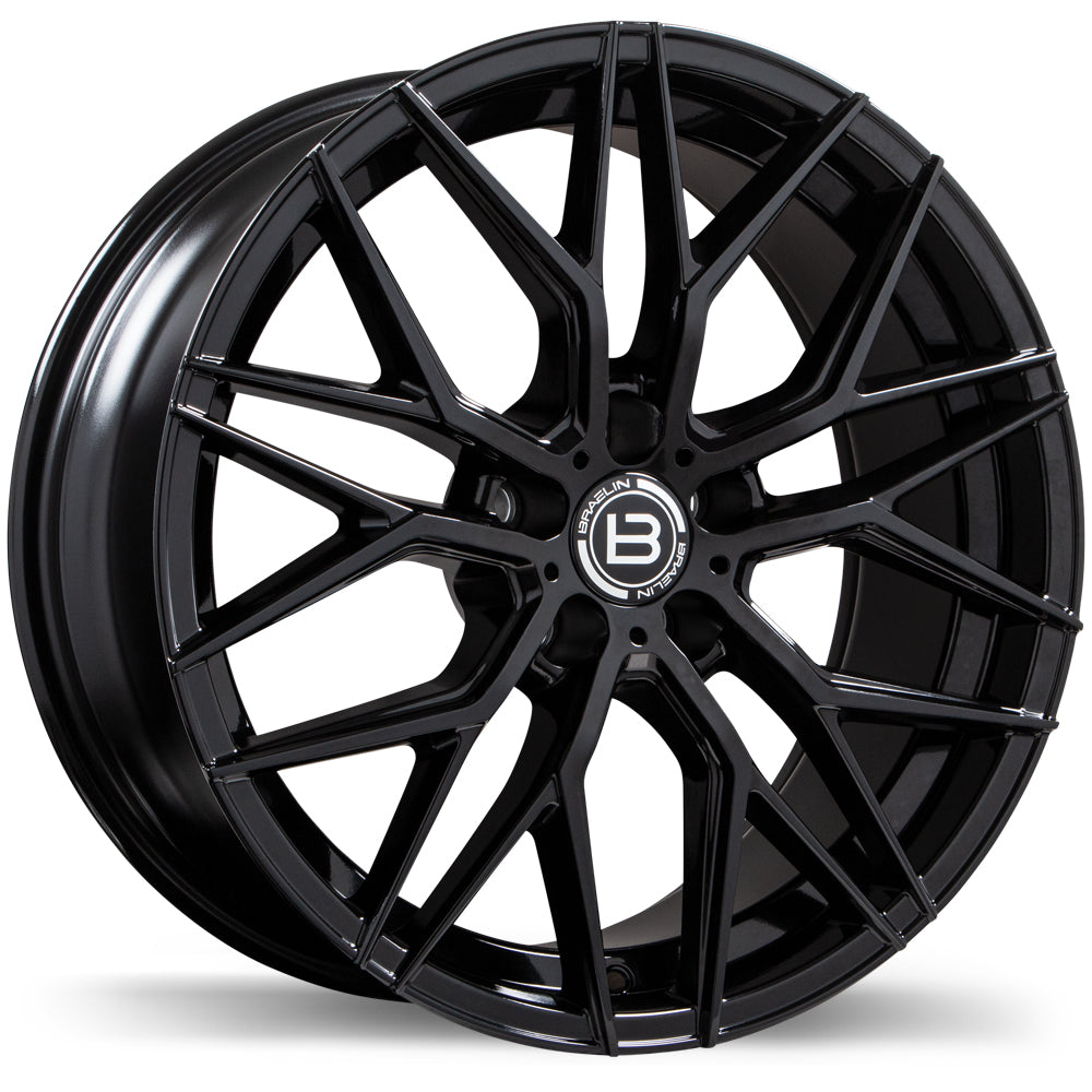 Braelin BR10 18x8 +45 5x114.3 66.1CB - Gloss Black – Jspec Wheels