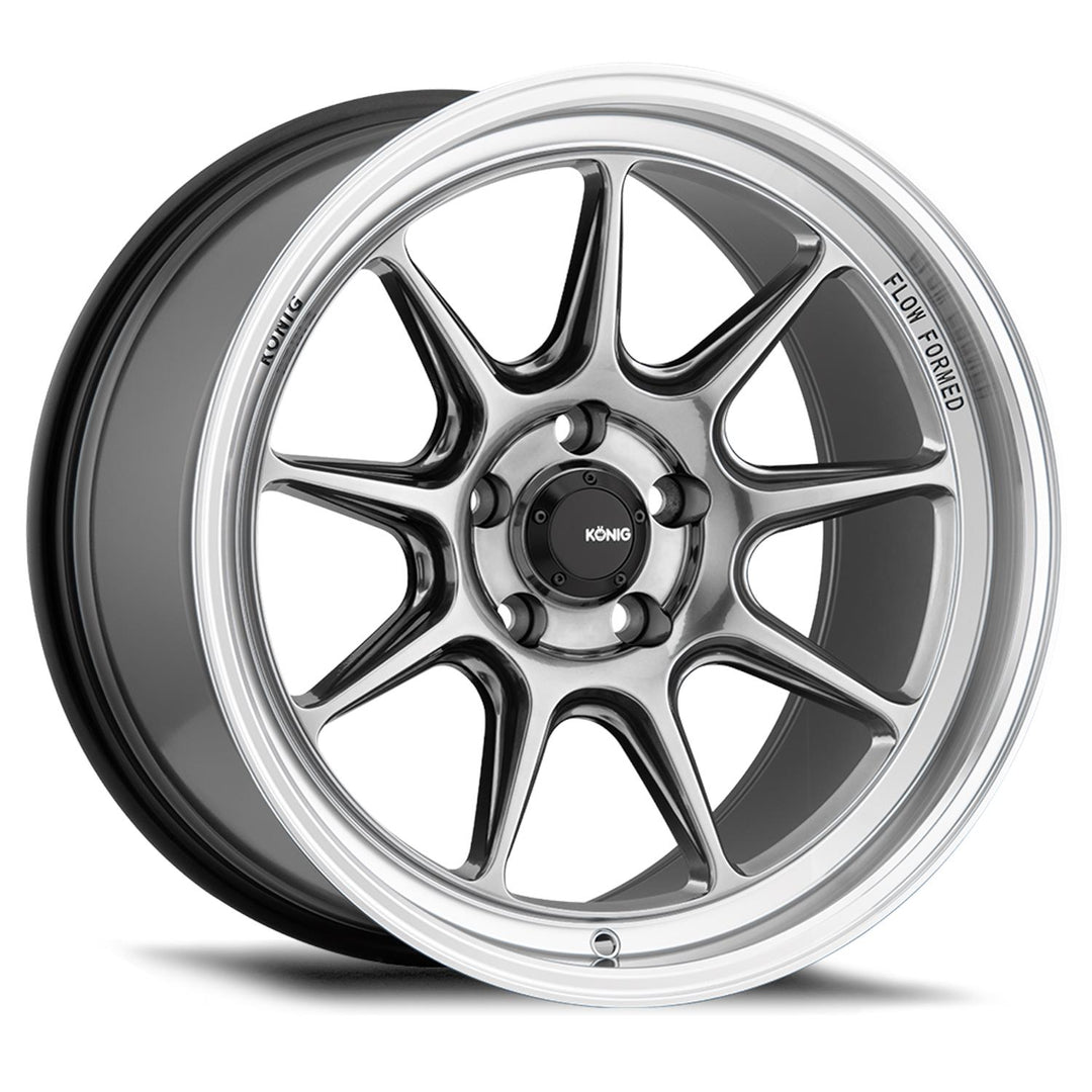 Konig Countergram 18x9.5 +35 5x114.3 73.1CB - Hyper Chrome w/ Machine Lip