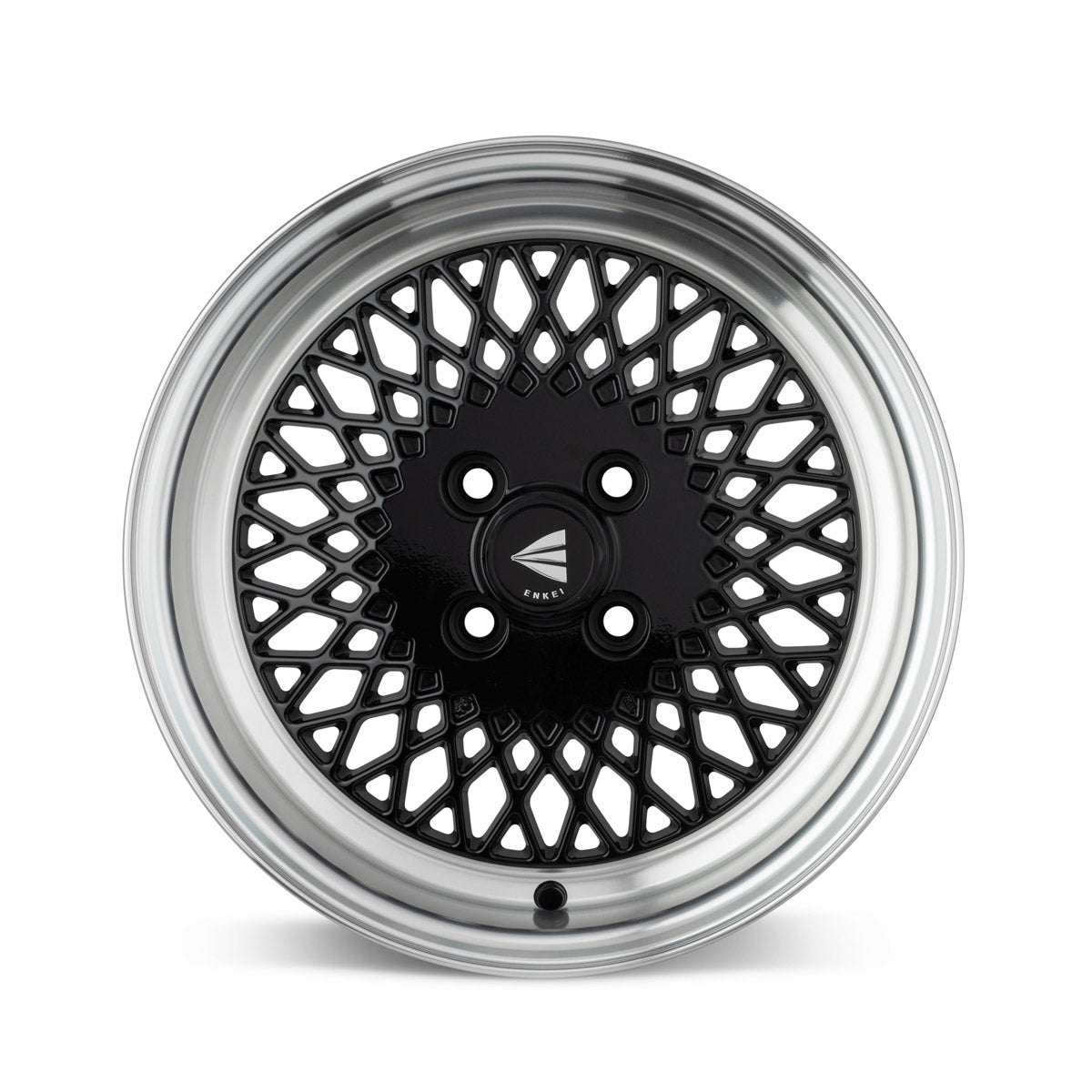 Enkei ENKEI92 15x7 +38 4x100 72.6CB - Black w/ Machine Lip – Jspec