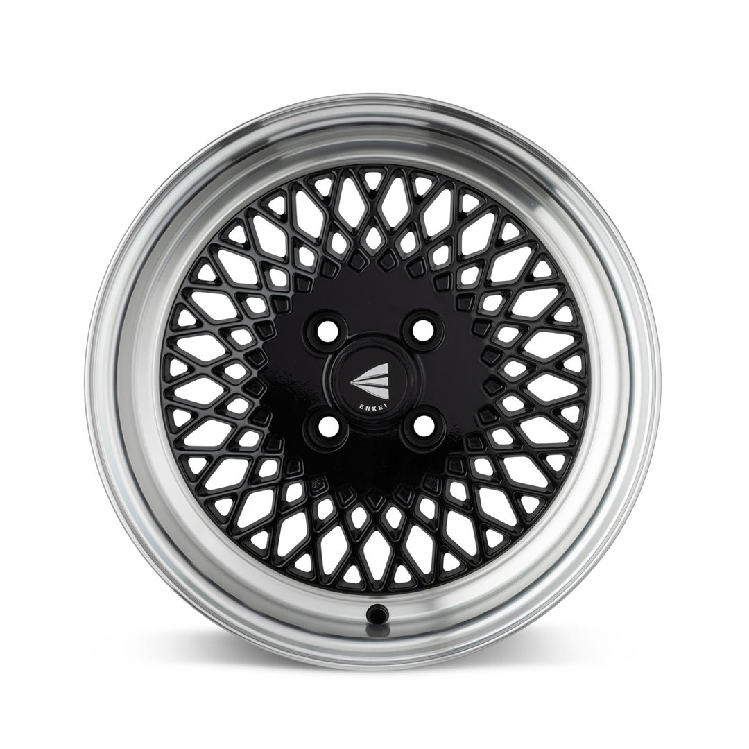 Enkei ENKEI92 15x7 +38 4x100 72.6CB - Black w/ Machine Lip