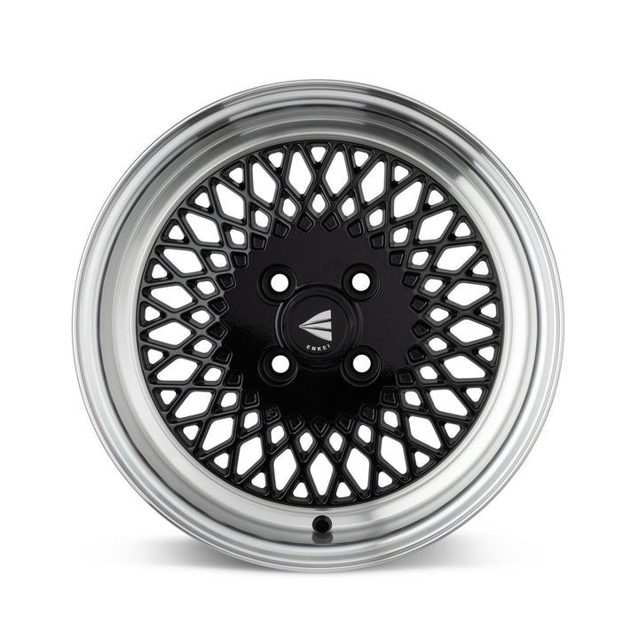 Enkei ENKEI92 15x8 +25 4x100 72.6CB - Black w/ Machine Lip