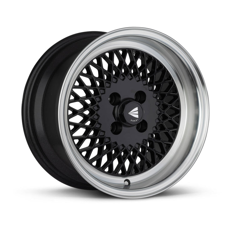 Enkei ENKEI92 15x8 +25 4x100 72.6CB - Black w/ Machine Lip