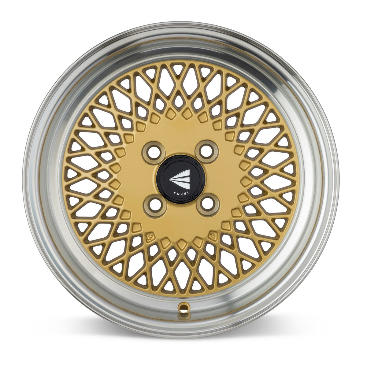 Enkei ENKEI92 15x7 +38 4x100 72.6CB - Gold w/ Machine Lip – Jspec