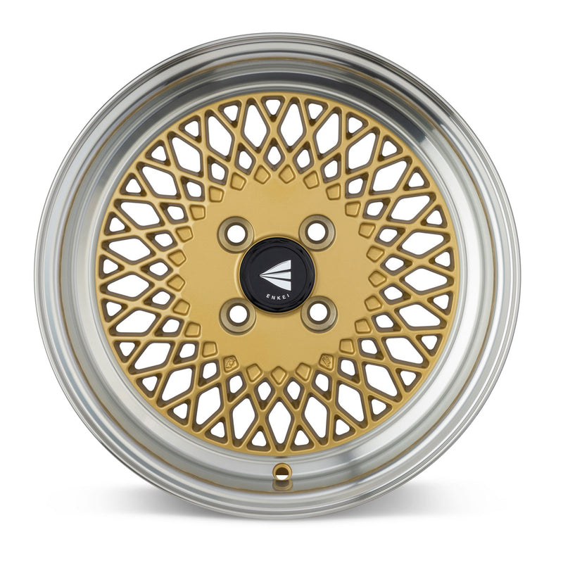 Enkei ENKEI92 15x7 +38 4x100 72.6CB - Gold w/ Machine Lip