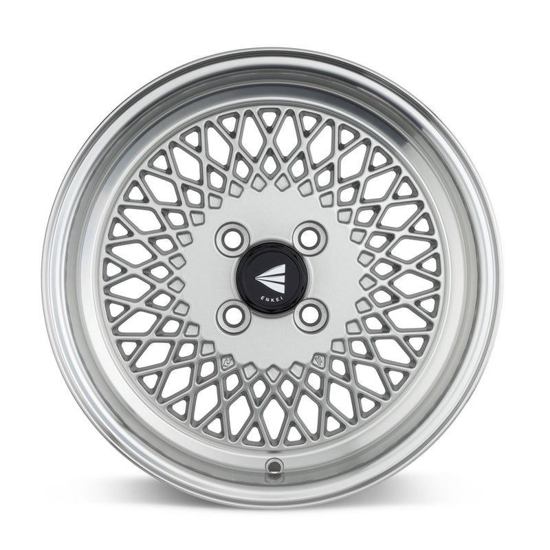 Enkei ENKEI92 15x8 +25 4x100 72.6CB - Silver w/ Machine Lip