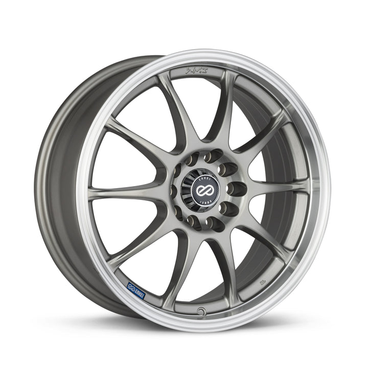 Enkei J10 17x7 +38 5x100/114.3 72.6CB - Silver w/ Machine Lip