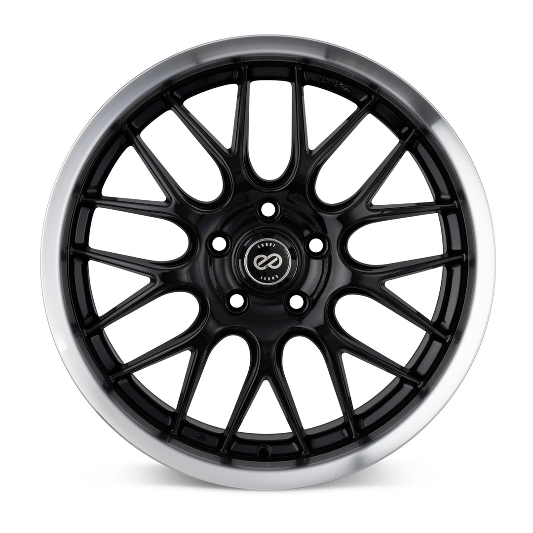 Enkei Lusso 18x8 +40 5x114.3 72.6CB - Black w/ Machine Lip