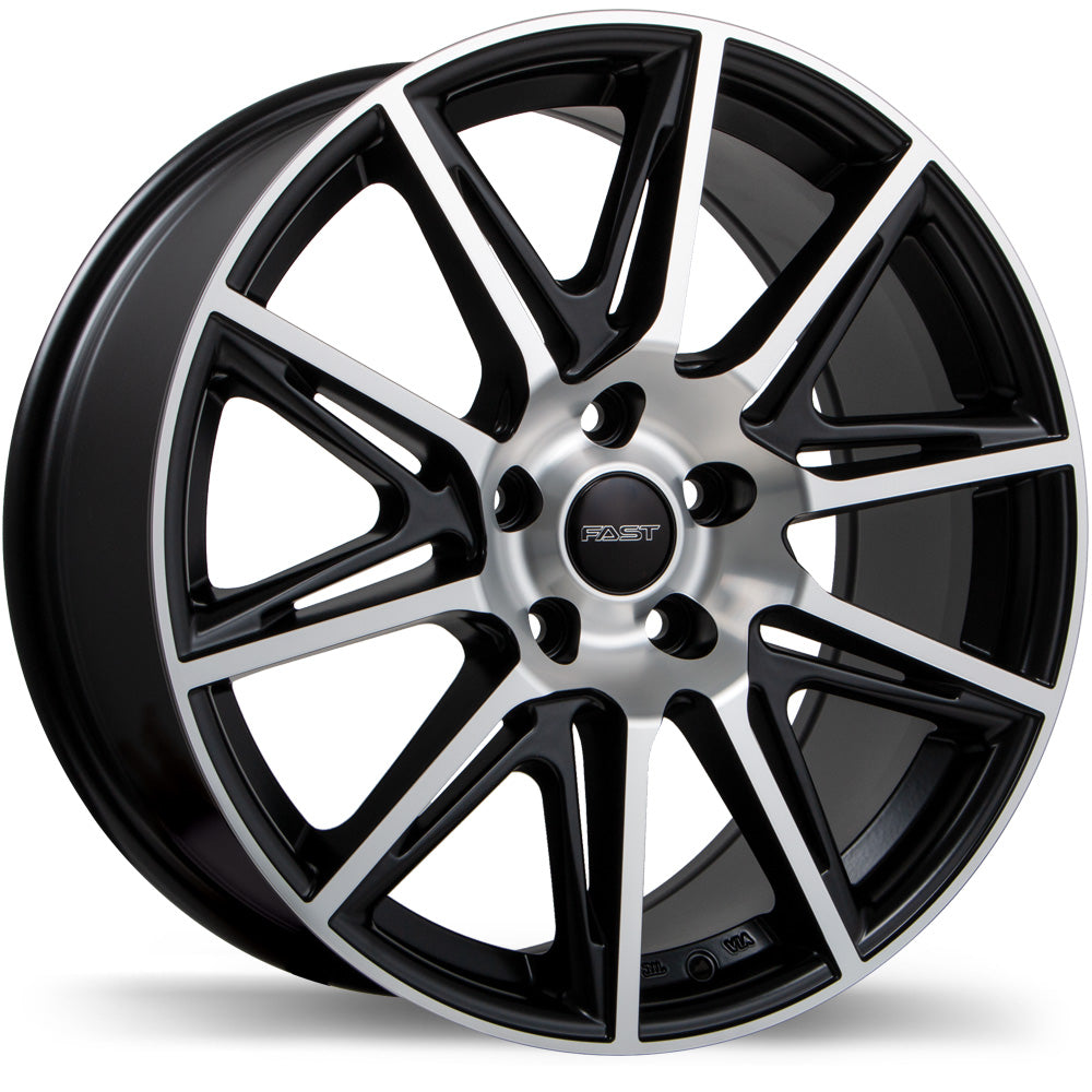 Fast Wheels Switch 18x8 +45 5x114.3 67.1CB - Matte Black w/ Machined Face