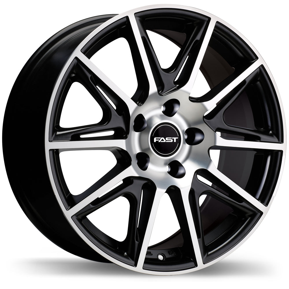 Fast Wheels Switch 18x8 +45 5x114.3 66.1CB - Matte Black w/ Machined Face