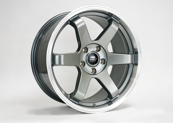 MT01 - Gunmetal w/Machined Lip - 18x9.5 5x114.3 Offset +35