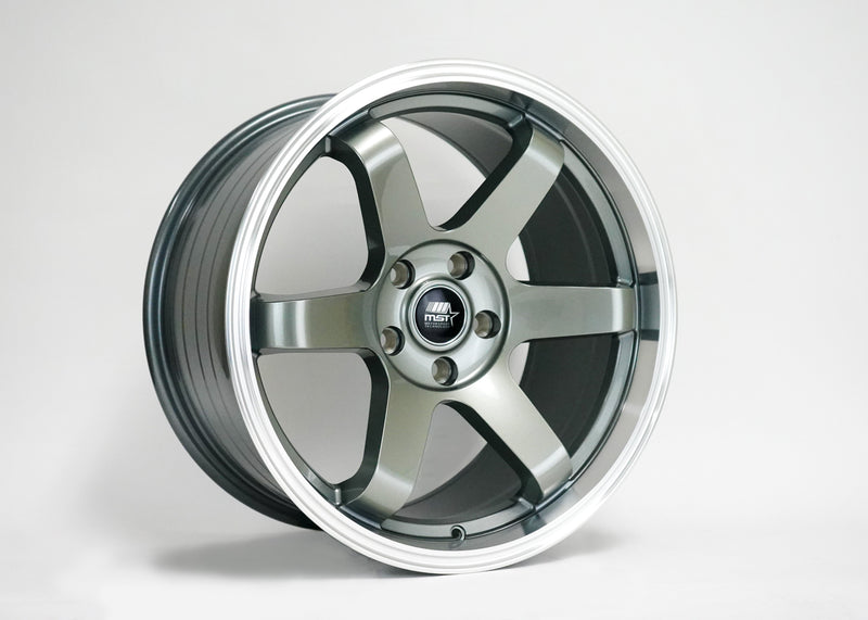 MT01 - Gunmetal w/Machined Lip - 18x8.5 5x114.3 Offset +35