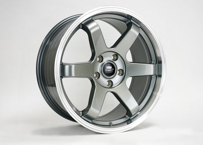 MT01 - Gunmetal w/Machined Lip - 18x9.5 5x114.3 Offset +35