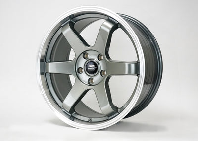 MT01 - Gunmetal w/Machined Lip - 18x9.5 5x114.3 Offset +35