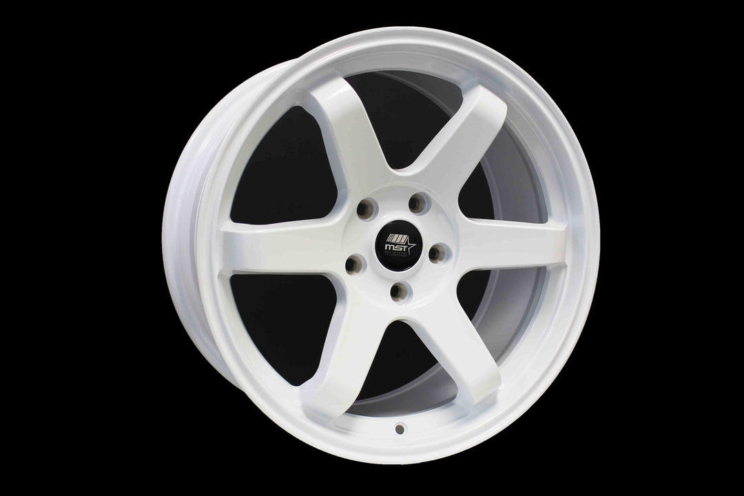MT01 - Glossy White - 18x8.5 5x114.3 Offset +35