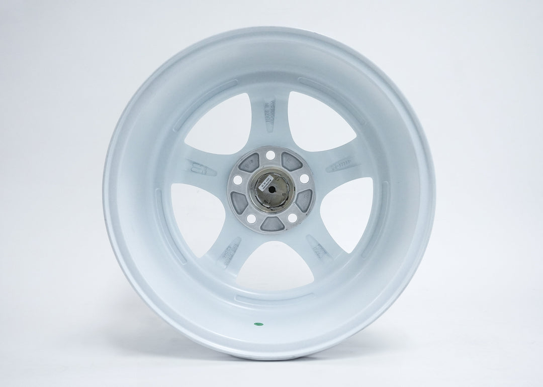 MT07 - White w/Machined Lip Gold Rivets - 17x9.0 5x114.3 Offset +20