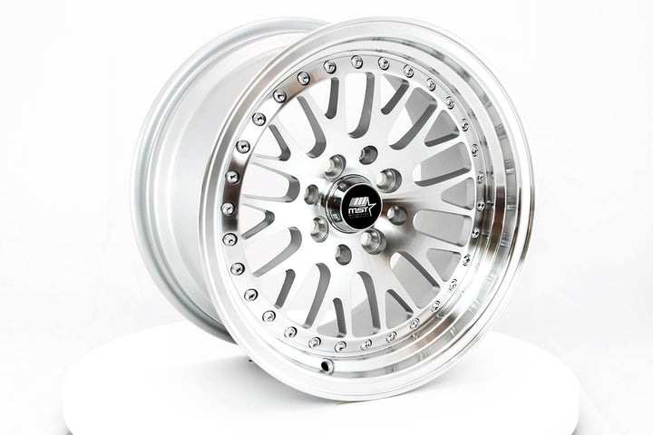 MT10 - Silver w/Machined Face - 15x8.0 4x100/4x114.3 Offset +25