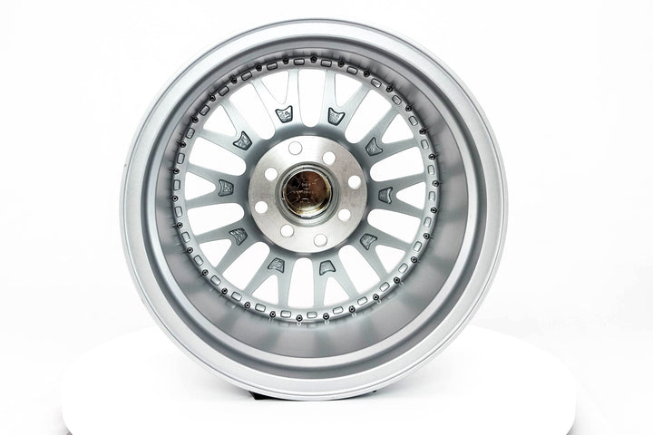 MT10 - Silver w/Machined Face - 15x8.0 4x100/4x114.3 Offset +25