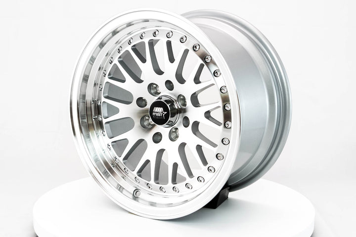 MT10 - Silver w/Machined Face - 15x8.0 4x100/4x114.3 Offset +25