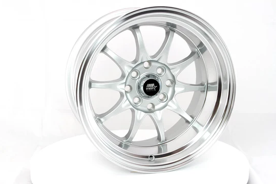 MST MT11 17x9 +20 5x100/5x114.3 - Silver w/ Machine Lip
