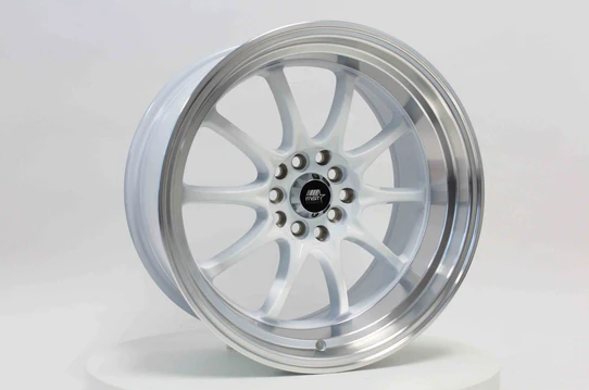 MST MT11 17x9 +20 5x100/5x114.3 - White w/ Machine Lip