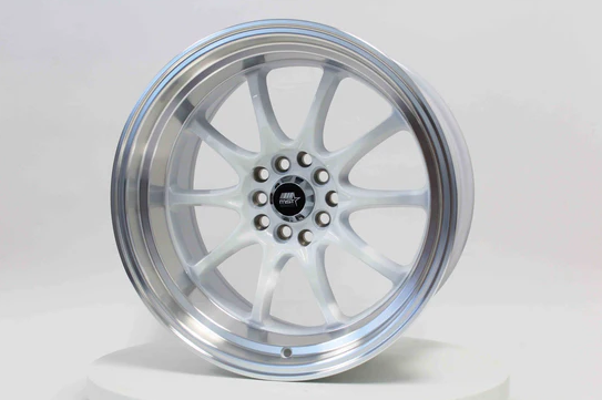 MST MT11 17x9 +20 5x100/5x114.3 - White w/ Machine Lip