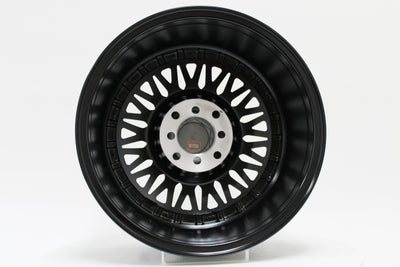 MT13 - Black w/ Machined Lip Gold Rivets - 16x8.0 4x100/4x114.3 Offset +20