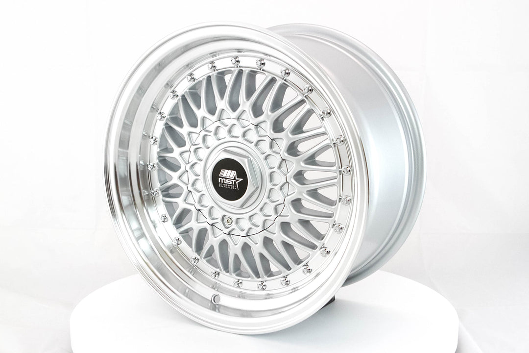 MT13 - Silver w/Machined Lip - 16x8.0 5x100/5x114.3 Offset +20