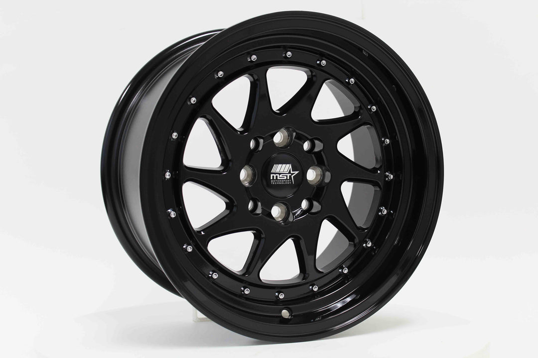 MT28 - Glossy Black - 15x8.0 4x100/4x114.3 Offset +20