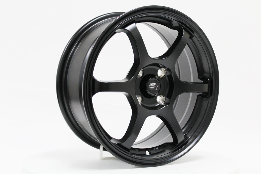 MT40 - Matte Black - 15x6.5 4X100 Offset +38
