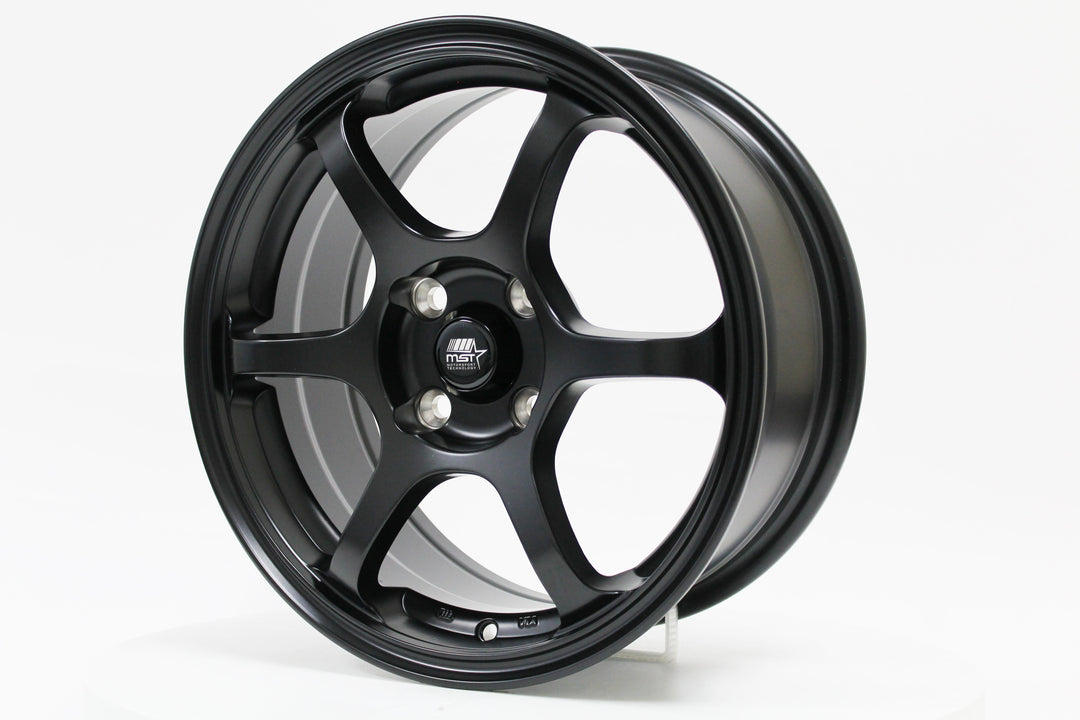 MT40 - Matte Black - 15x6.5 4X100 Offset +38