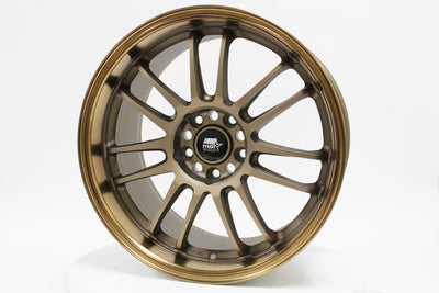 MT45 - Matte Bronze w/Bronze Machined Lip - 18X9.5 5X114.3 Offset +38