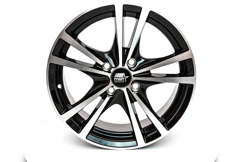 Saber - Glossy Black w/Machined Face - 14x6.0 4x100 Offset +45
