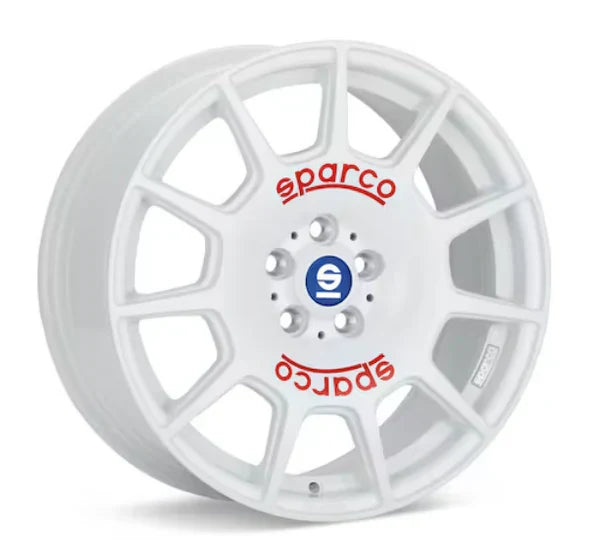 Sparco Terra 18x8 +35 5x114.3 73.1 Race White w/ Red Lettering
