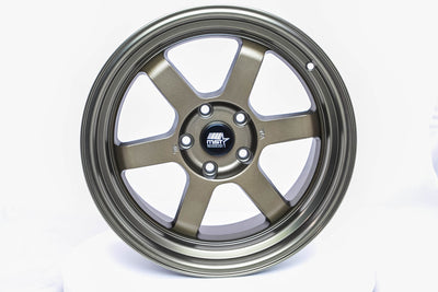 Time Attack - Matte Bronze w/Bronze Machined Lip - 17x9.0 5x114.3 Offset +20