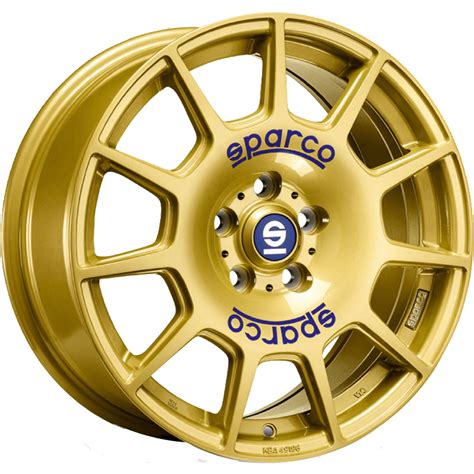 Sparco Terra 17x7.5 +48 5x100 63.3CB - Gold w/ Black Lettering