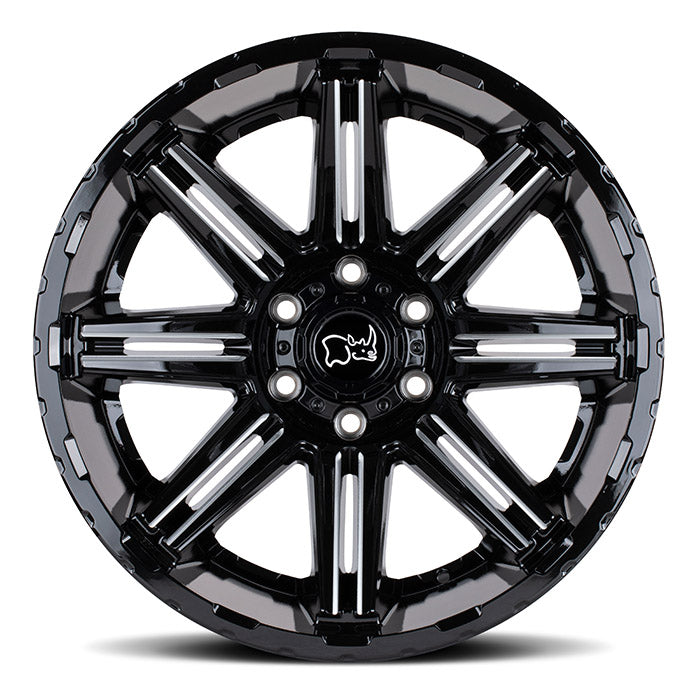 Black Rhino Rampage Gloss Black w/ Mirror Cut Face & Translucent Clear