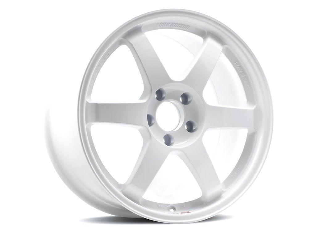 Volk Racing TE37SL 18x9.5 +38 5x114.3 - Dash White – Jspec Wheels