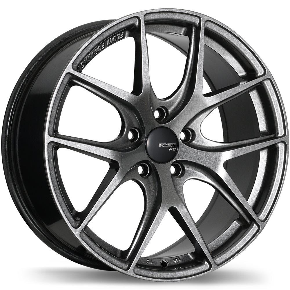 Fast FC04 19x8.5 +35 5x120 72.6CB - Titanium – Jspec Wheels