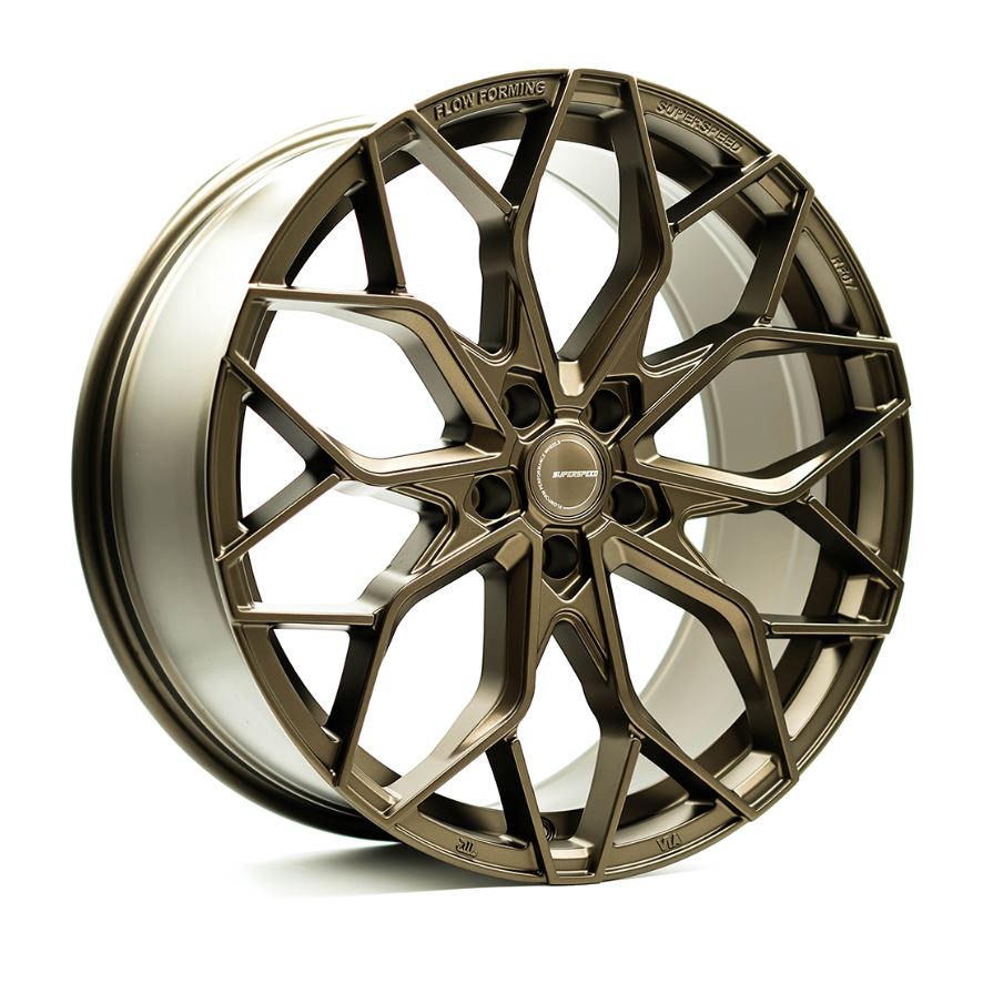 Superspeed RF07 20x9 +25 5x112 66.6CB Face 1 - Satin Bronze – Jspec Wheels